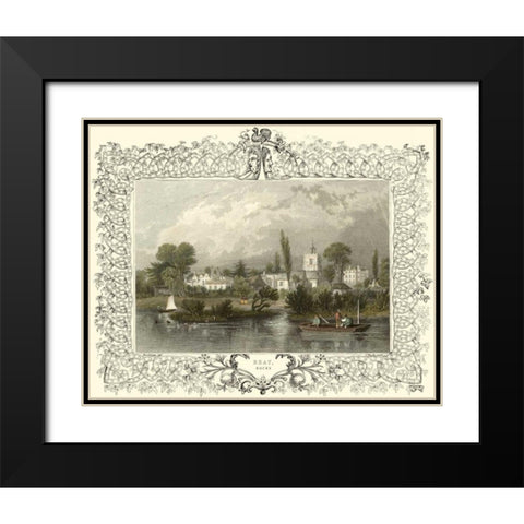 Bray Black Modern Wood Framed Art Print with Double Matting by Tombleson