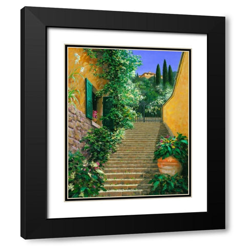 Loft Heights Black Modern Wood Framed Art Print with Double Matting by Swanson, Michael