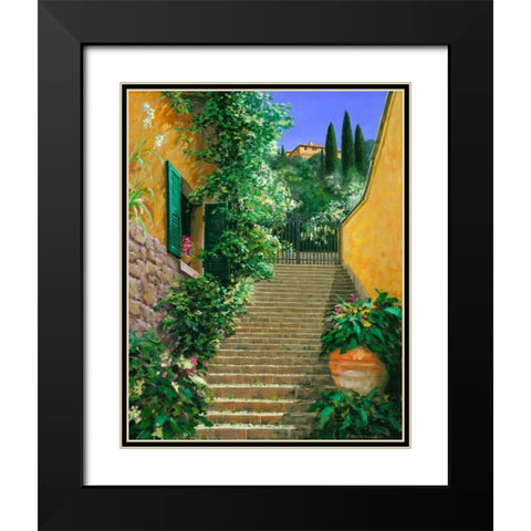 Loft Heights Black Modern Wood Framed Art Print with Double Matting by Swanson, Michael