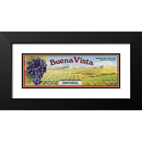 2-Up Vintage Wine Label I Black Modern Wood Framed Art Print with Double Matting by Vision Studio
