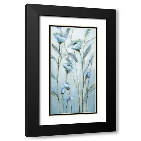 Blue Moon Black Modern Wood Framed Art Print with Double Matting by Long, Christina