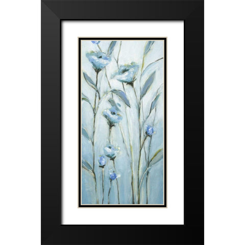 Blue Moon Black Modern Wood Framed Art Print with Double Matting by Long, Christina