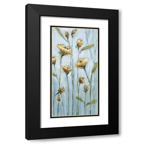Wishing Blooms Black Modern Wood Framed Art Print with Double Matting by Long, Christina