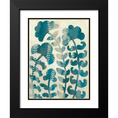 Blueberry Blossoms I Black Modern Wood Framed Art Print with Double Matting by Zarris, Chariklia