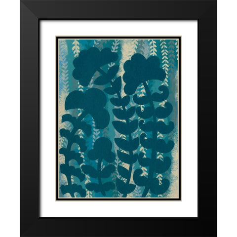 Blueberry Blossoms III Black Modern Wood Framed Art Print with Double Matting by Zarris, Chariklia