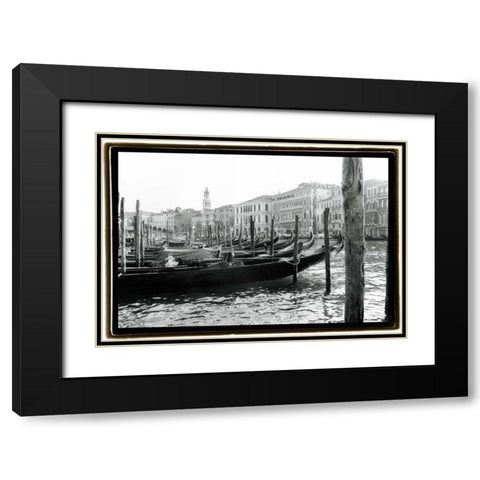Waterways of Venice IX Black Modern Wood Framed Art Print with Double Matting by DeNardo, Laura
