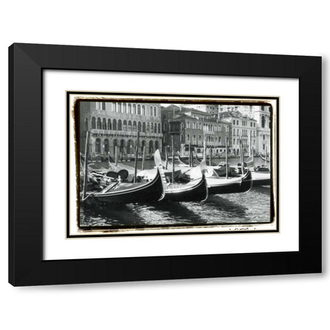 Waterways of Venice X Black Modern Wood Framed Art Print with Double Matting by DeNardo, Laura