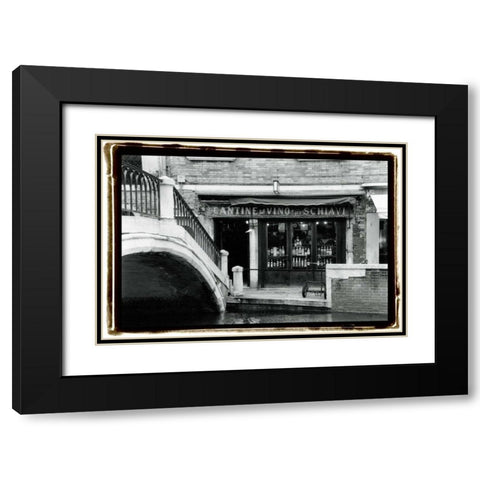 A Venetian Stroll I Black Modern Wood Framed Art Print with Double Matting by DeNardo, Laura