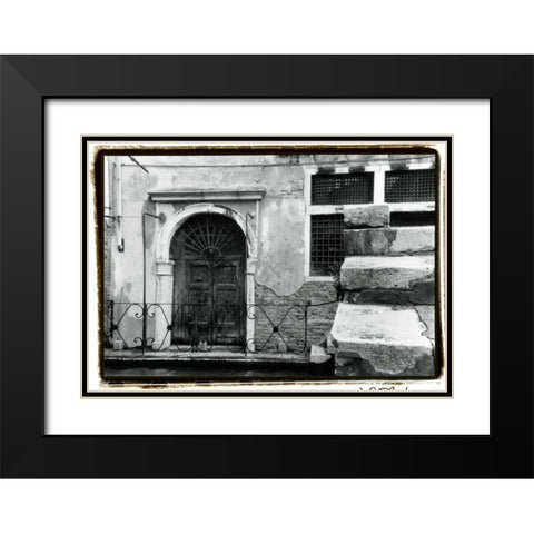 A Venetian Stroll II Black Modern Wood Framed Art Print with Double Matting by DeNardo, Laura