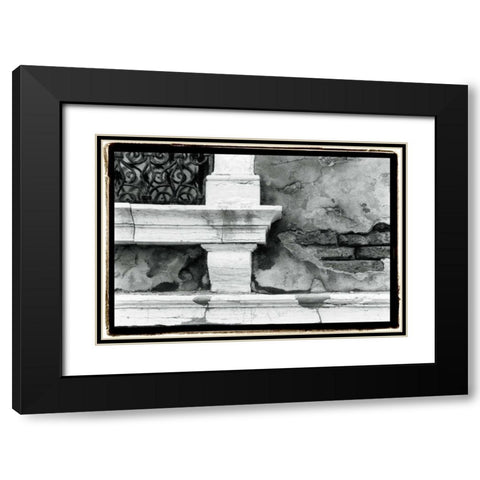 A Venetian Stroll III Black Modern Wood Framed Art Print with Double Matting by DeNardo, Laura