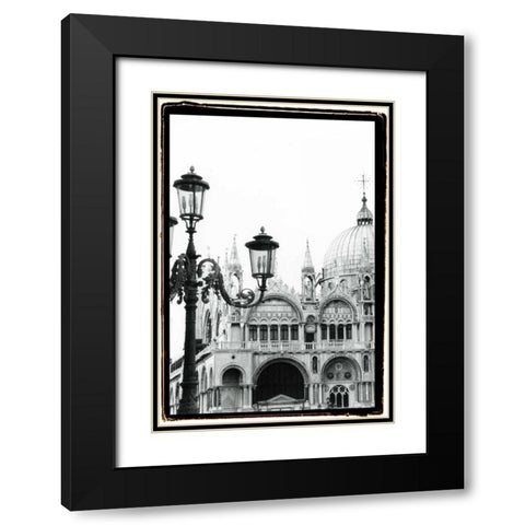 A Venetian Stroll V Black Modern Wood Framed Art Print with Double Matting by DeNardo, Laura