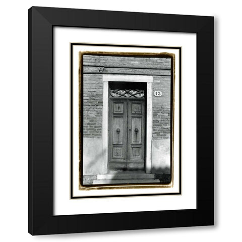 The Doors of Venice IV Black Modern Wood Framed Art Print with Double Matting by DeNardo, Laura