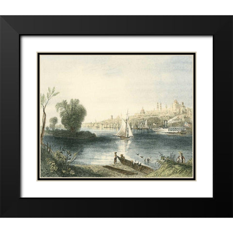 Albany, New York Black Modern Wood Framed Art Print with Double Matting by Vision Studio