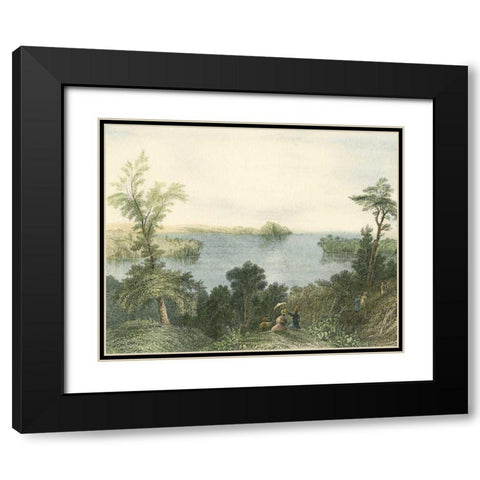 Saratoga Lake, New York Black Modern Wood Framed Art Print with Double Matting by Vision Studio
