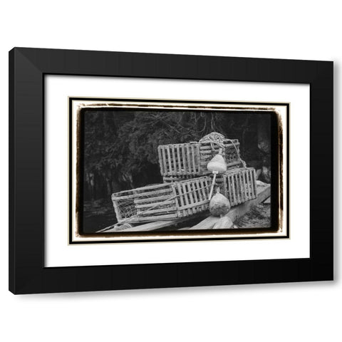 Trapped Black Modern Wood Framed Art Print with Double Matting by DeNardo, Laura