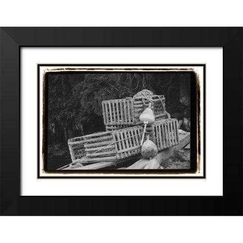 Trapped Black Modern Wood Framed Art Print with Double Matting by DeNardo, Laura