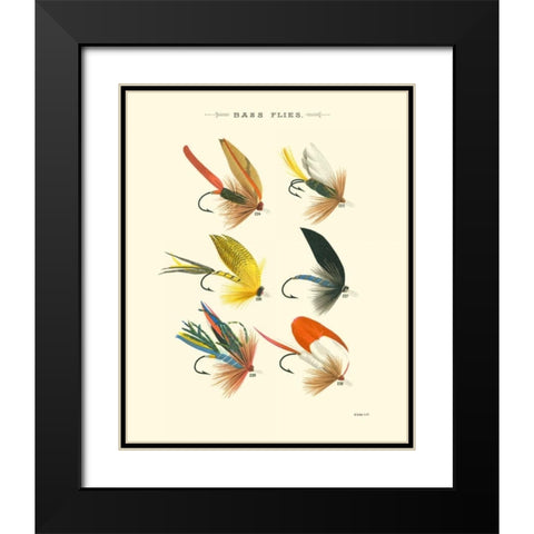 Bass Flies I Black Modern Wood Framed Art Print with Double Matting by Vision Studio