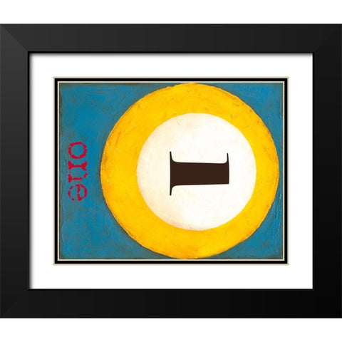 Graphic Pool I Black Modern Wood Framed Art Print with Double Matting by Goldberger, Jennifer