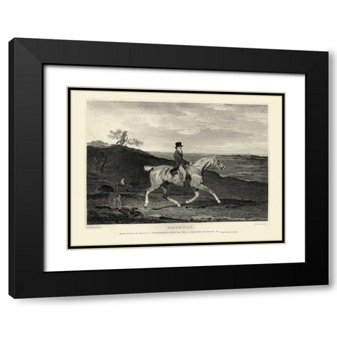 Hackney Black Modern Wood Framed Art Print with Double Matting by Scott, John