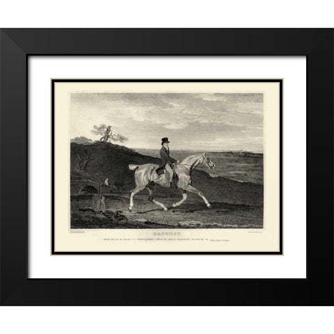 Hackney Black Modern Wood Framed Art Print with Double Matting by Scott, John