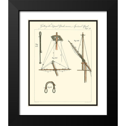 Nautical Details V Black Modern Wood Framed Art Print with Double Matting by Unknown