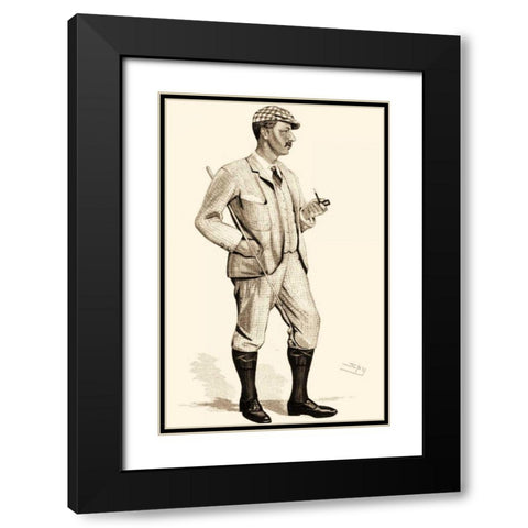 Vanity Fair Golfers I Black Modern Wood Framed Art Print with Double Matting by Spy