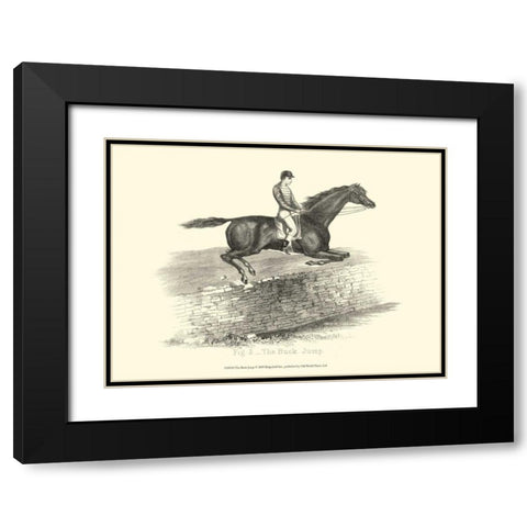 The Buck Jump Black Modern Wood Framed Art Print with Double Matting by unknown
