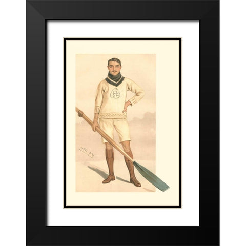 Vanity Fair Rowing Black Modern Wood Framed Art Print with Double Matting by Spy