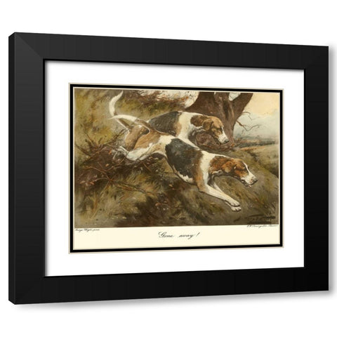Gone Away Black Modern Wood Framed Art Print with Double Matting by Wright, George