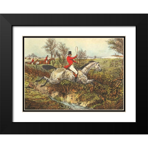 The English Hunt I Black Modern Wood Framed Art Print with Double Matting by Henry, Alken