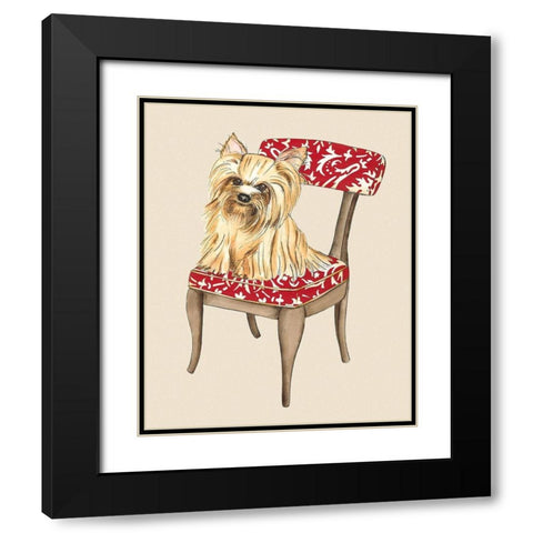 Pampered Pet II Black Modern Wood Framed Art Print with Double Matting by Zarris, Chariklia