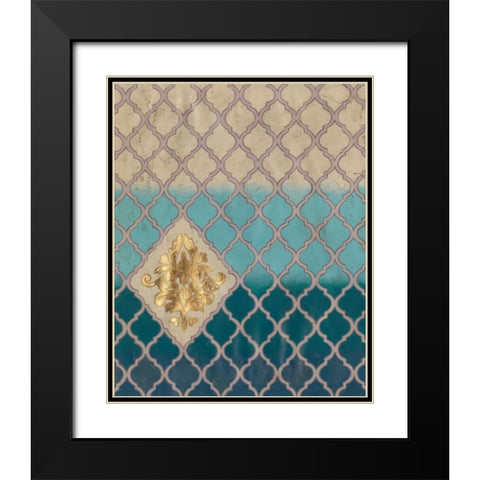 Blue Mahal I Black Modern Wood Framed Art Print with Double Matting by Lam, Vanna