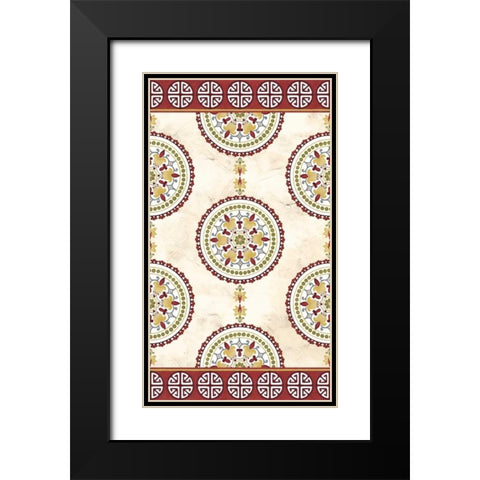 Embellished Mandala Panel I Black Modern Wood Framed Art Print with Double Matting by Unknown