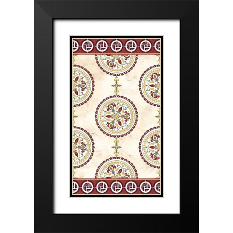 Embellished Mandala Panel II Black Modern Wood Framed Art Print with Double Matting by Unknown