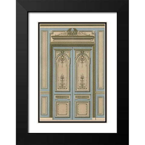 Palace Doors II Black Modern Wood Framed Art Print with Double Matting by Unknown