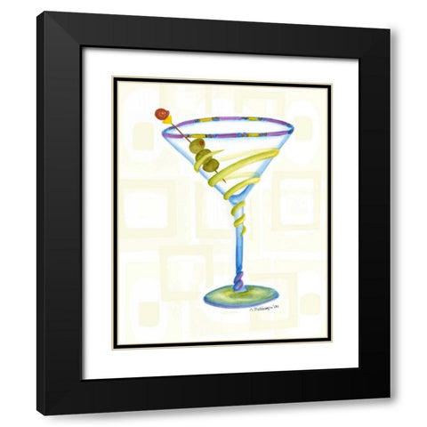 Shaken Black Modern Wood Framed Art Print with Double Matting by Goldberger, Jennifer