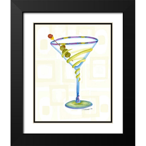 Shaken Black Modern Wood Framed Art Print with Double Matting by Goldberger, Jennifer