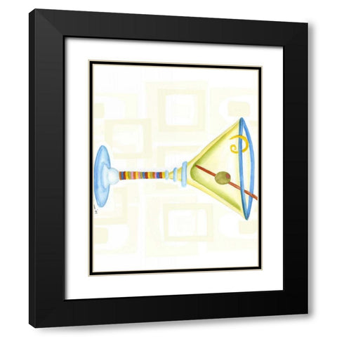 Stirred Black Modern Wood Framed Art Print with Double Matting by Goldberger, Jennifer