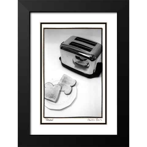 Toasted Black Modern Wood Framed Art Print with Double Matting by Zarris, Chariklia