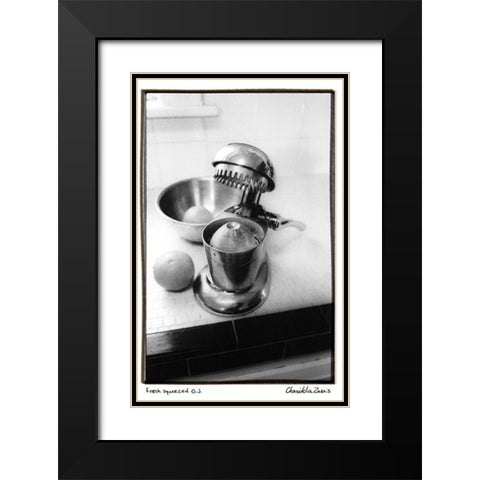 Fresh Squeezed OJ Black Modern Wood Framed Art Print with Double Matting by Zarris, Chariklia