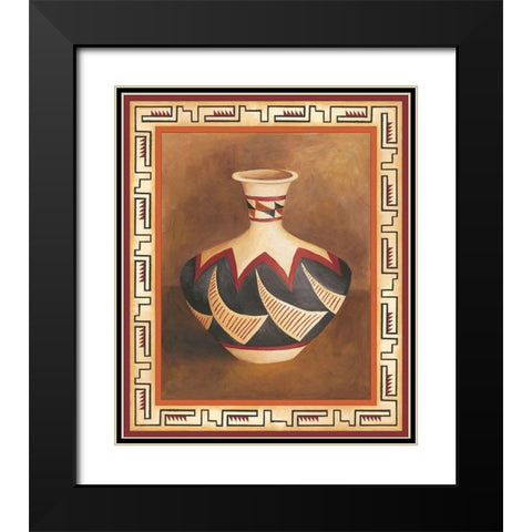 Southwest Pottery II Black Modern Wood Framed Art Print with Double Matting by Zarris, Chariklia