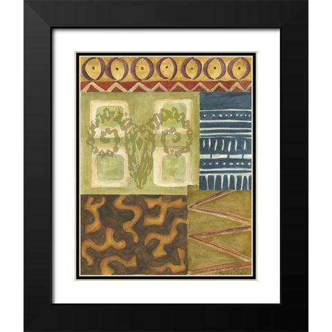 Tribal Spirit I Black Modern Wood Framed Art Print with Double Matting by Zarris, Chariklia