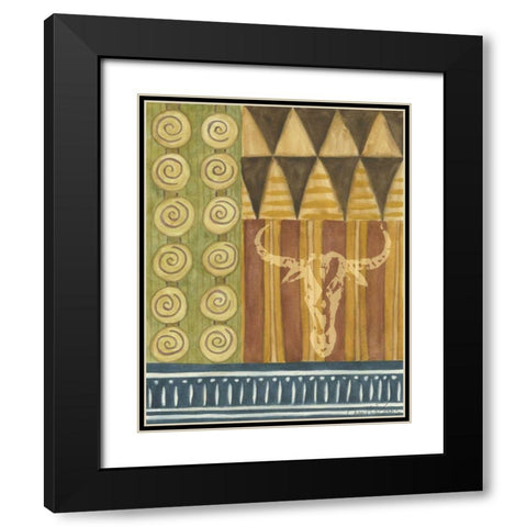 Ancestor Spirit II Black Modern Wood Framed Art Print with Double Matting by Zarris, Chariklia