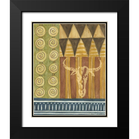 Ancestor Spirit II Black Modern Wood Framed Art Print with Double Matting by Zarris, Chariklia