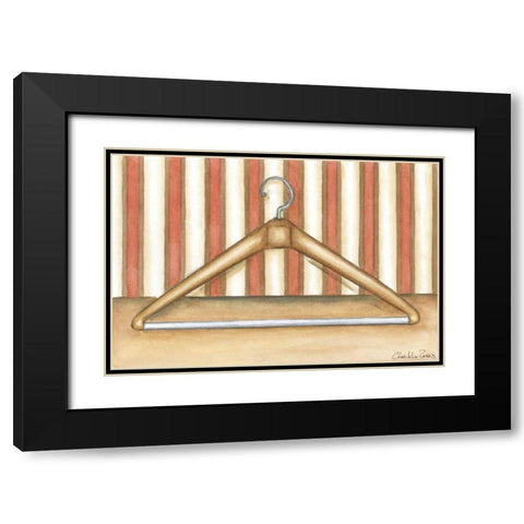 Acme Ultra Clothes Hanger Black Modern Wood Framed Art Print with Double Matting by Zarris, Chariklia