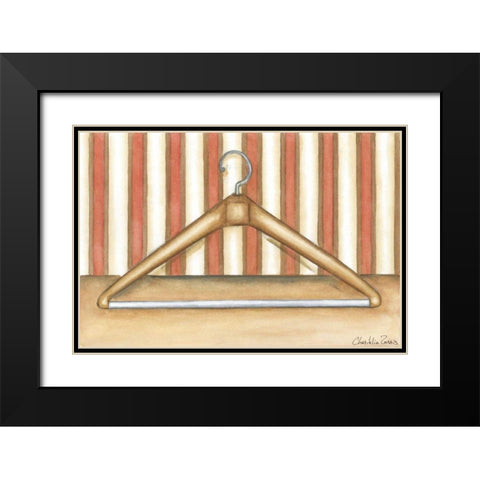 Acme Ultra Clothes Hanger Black Modern Wood Framed Art Print with Double Matting by Zarris, Chariklia