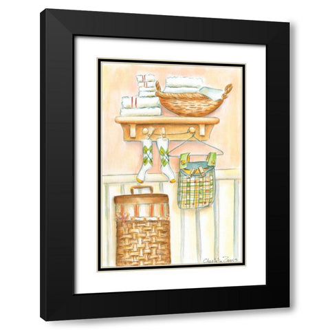 Laundry Day I (PT) Black Modern Wood Framed Art Print with Double Matting by Zarris, Chariklia