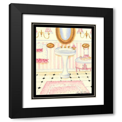 Chic Bath w/ border (TS) I Black Modern Wood Framed Art Print with Double Matting by Zarris, Chariklia