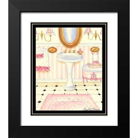 Chic Bath w/ border (TS) I Black Modern Wood Framed Art Print with Double Matting by Zarris, Chariklia