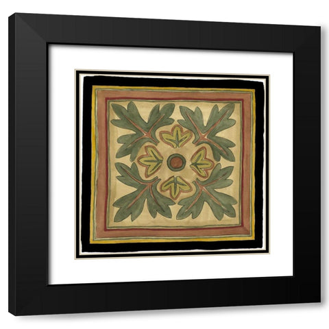 Arts and Crafts Leaves IV Black Modern Wood Framed Art Print with Double Matting by Goldberger, Jennifer